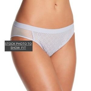 DKNY - Front Lace Sheer Panty GLACI/GREY